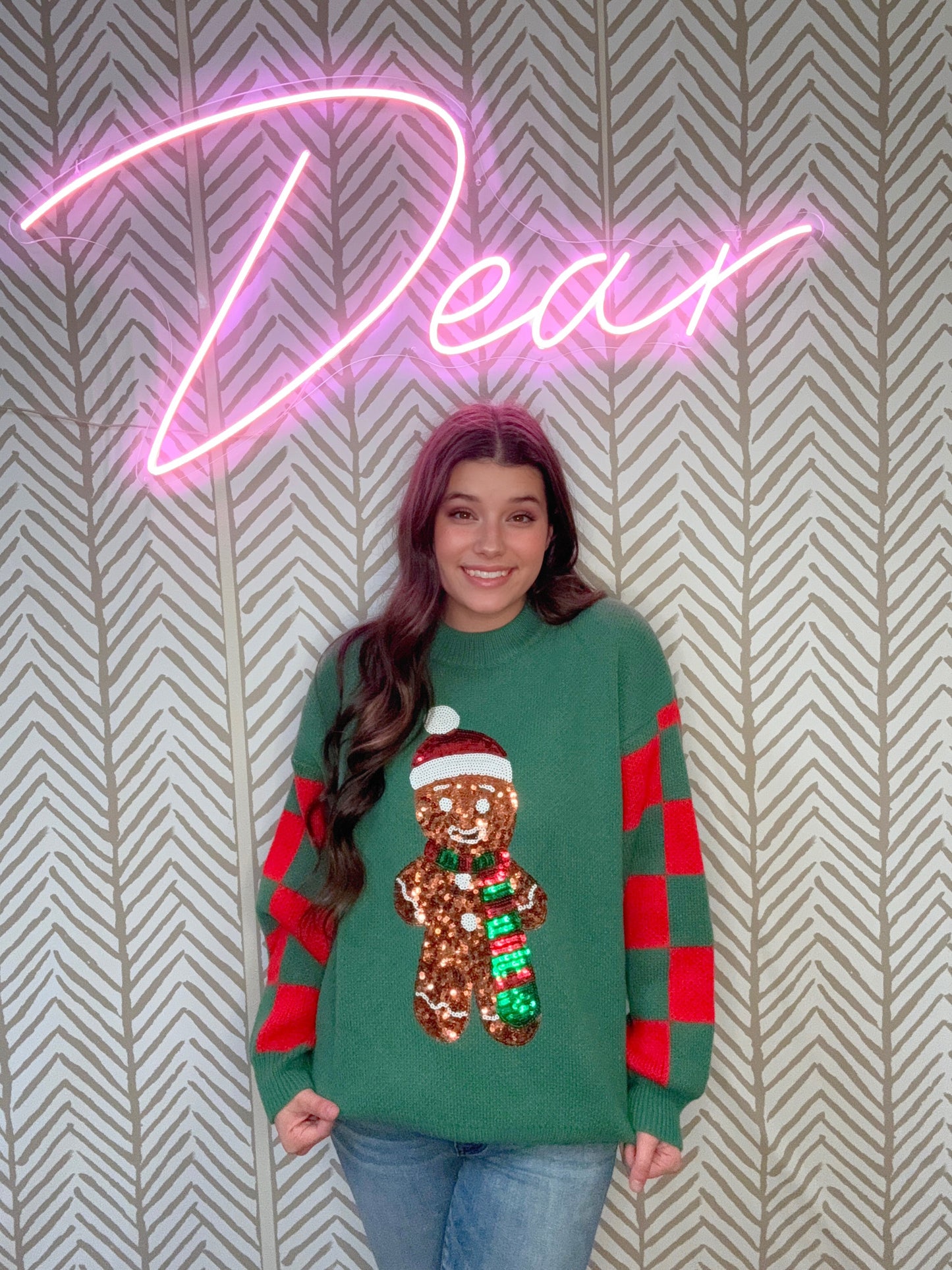 Ginger Checkered Sweater