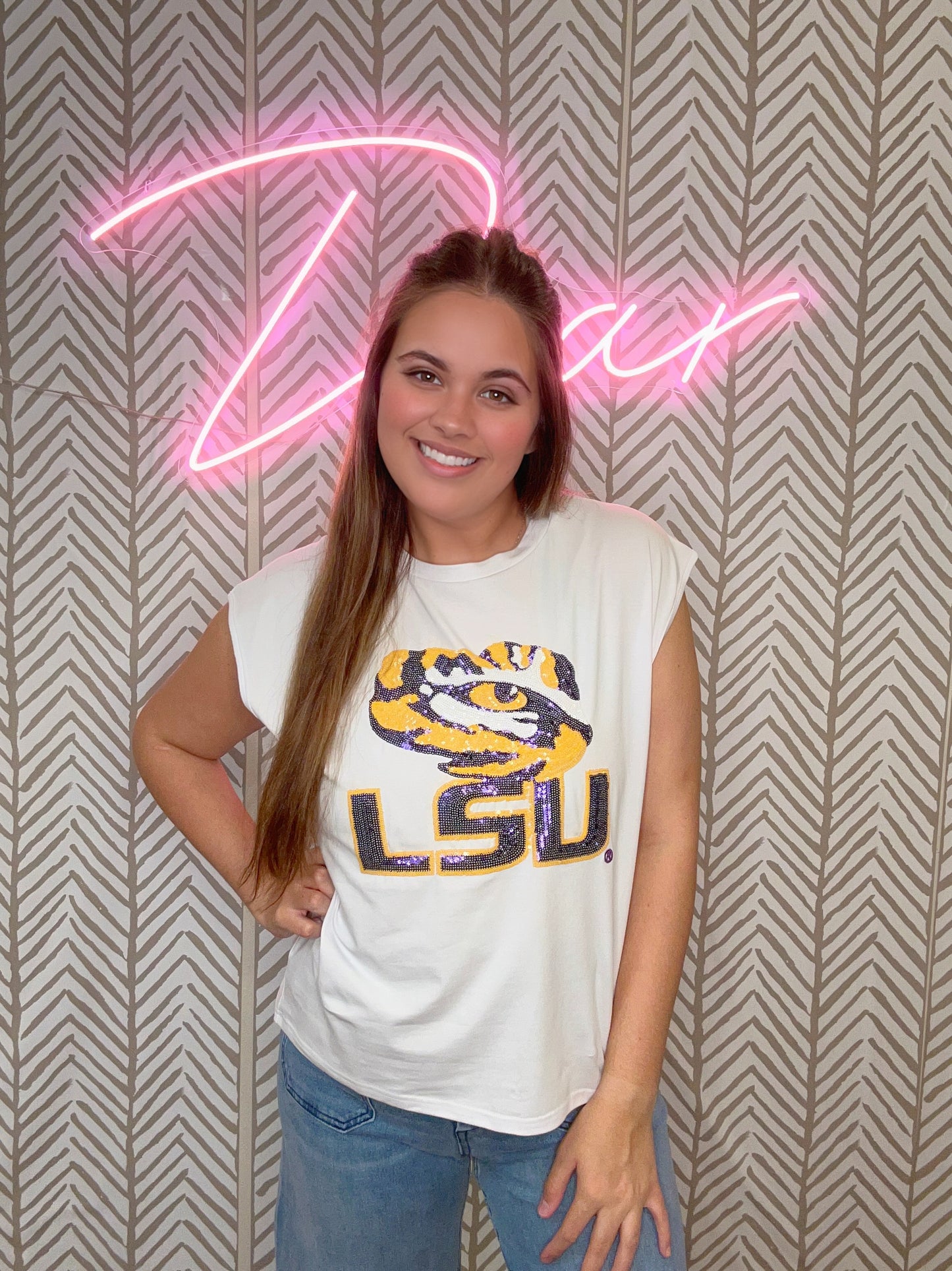 Sleeveless Tiger Eye Tee