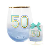 Birthday Milestone Wine Glasses