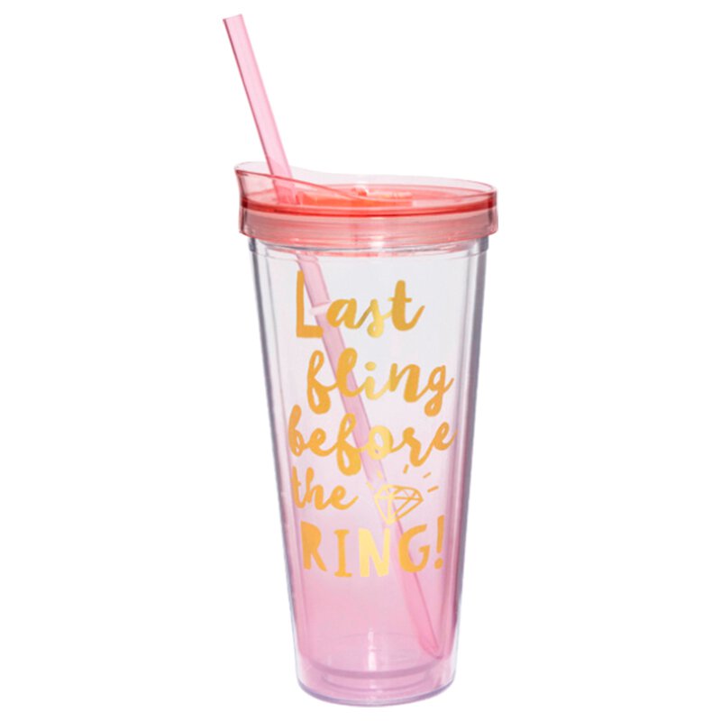 Large Tumbler with straw
