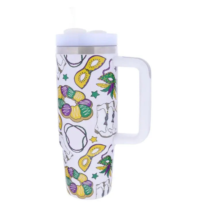 Large Mardi Gras Tumbler