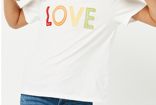 Love Flocked Tee - TW