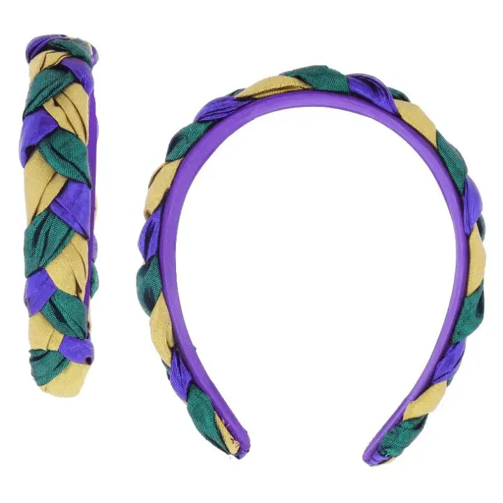 Braided Mardi Gras Headband