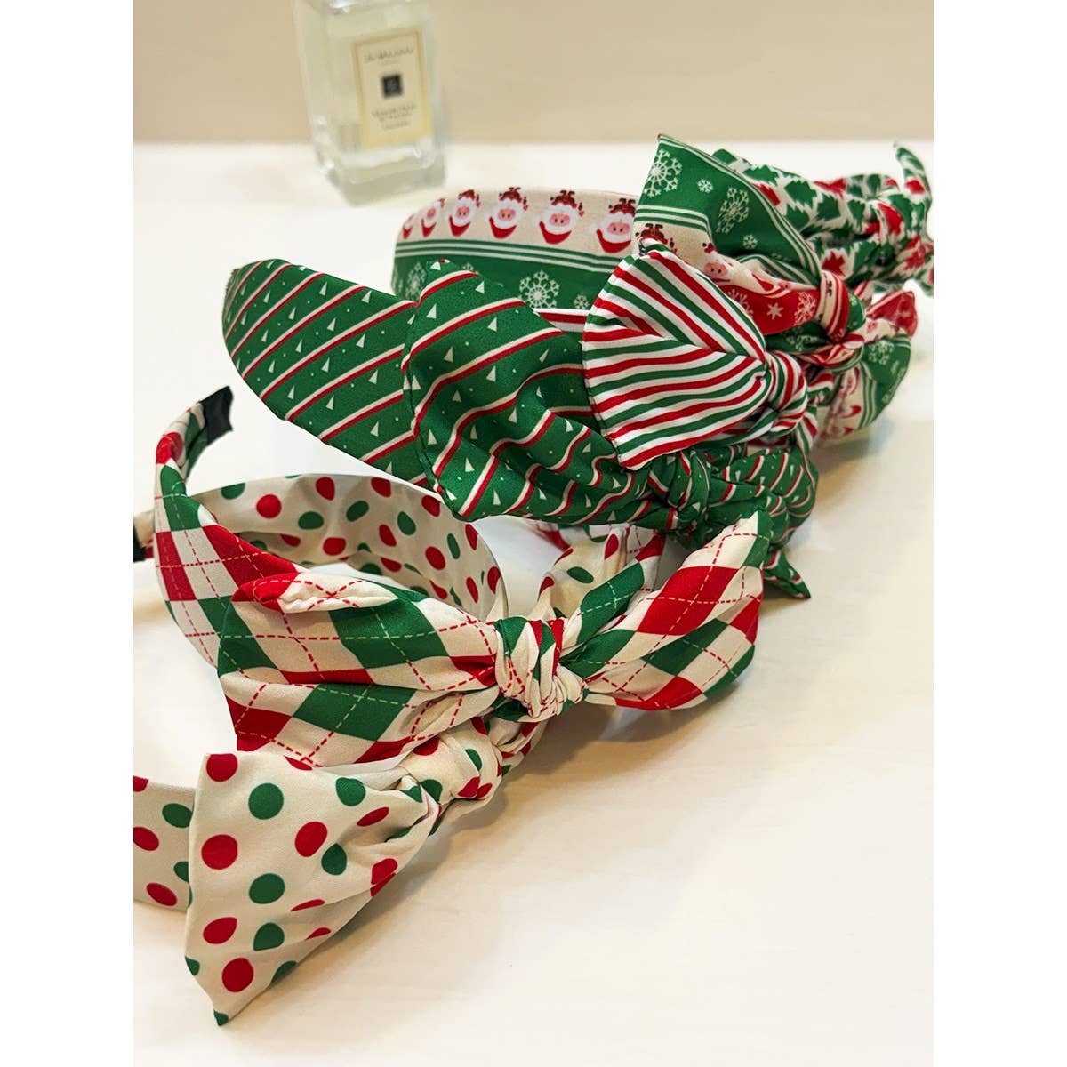 Christmas Bow with Adjustable Wire Headbands