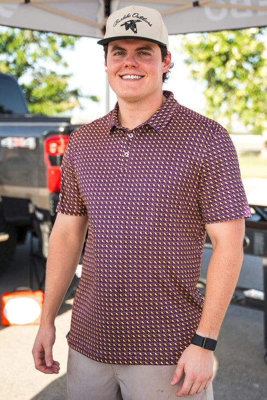 Burlebo Purple and Gold Gameday Polo