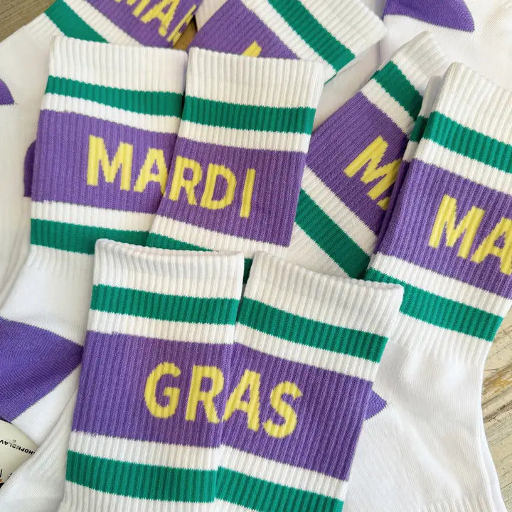 Mardi Gras Varsity Socks